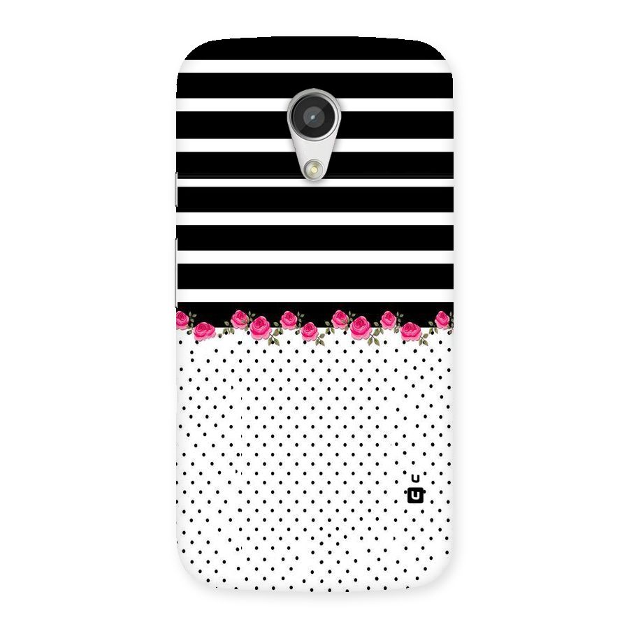Classic Polka Stripes Back Case for Moto G 2nd Gen