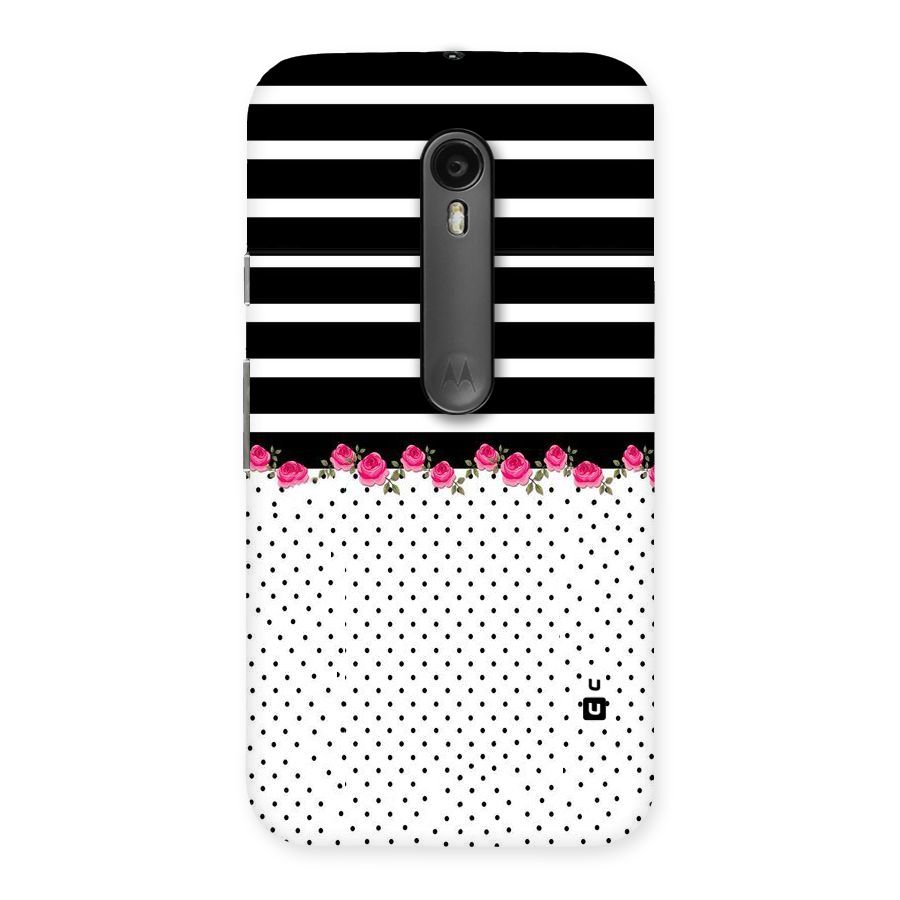 Classic Polka Stripes Back Case for Moto G Turbo