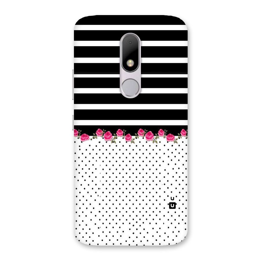 Classic Polka Stripes Back Case for Moto M