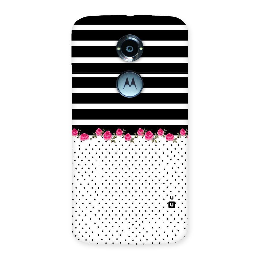 Classic Polka Stripes Back Case for Moto X 2nd Gen