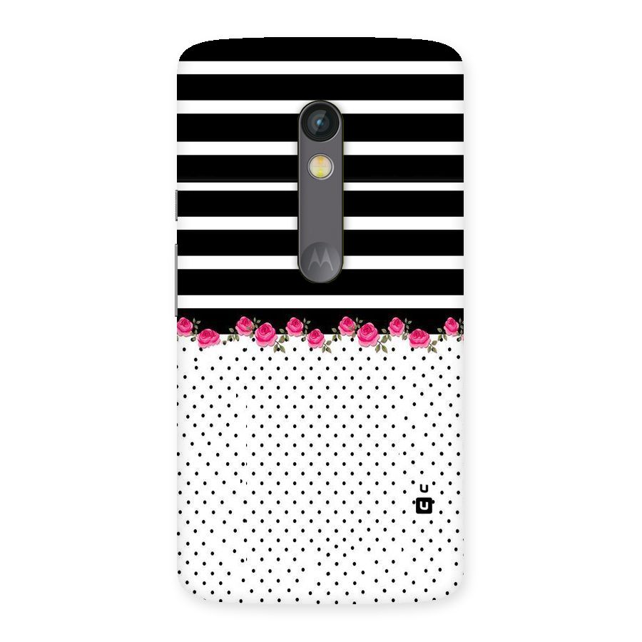 Classic Polka Stripes Back Case for Moto X Play