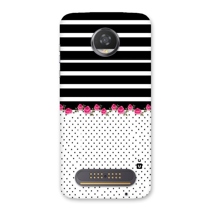 Classic Polka Stripes Back Case for Moto Z2 Play