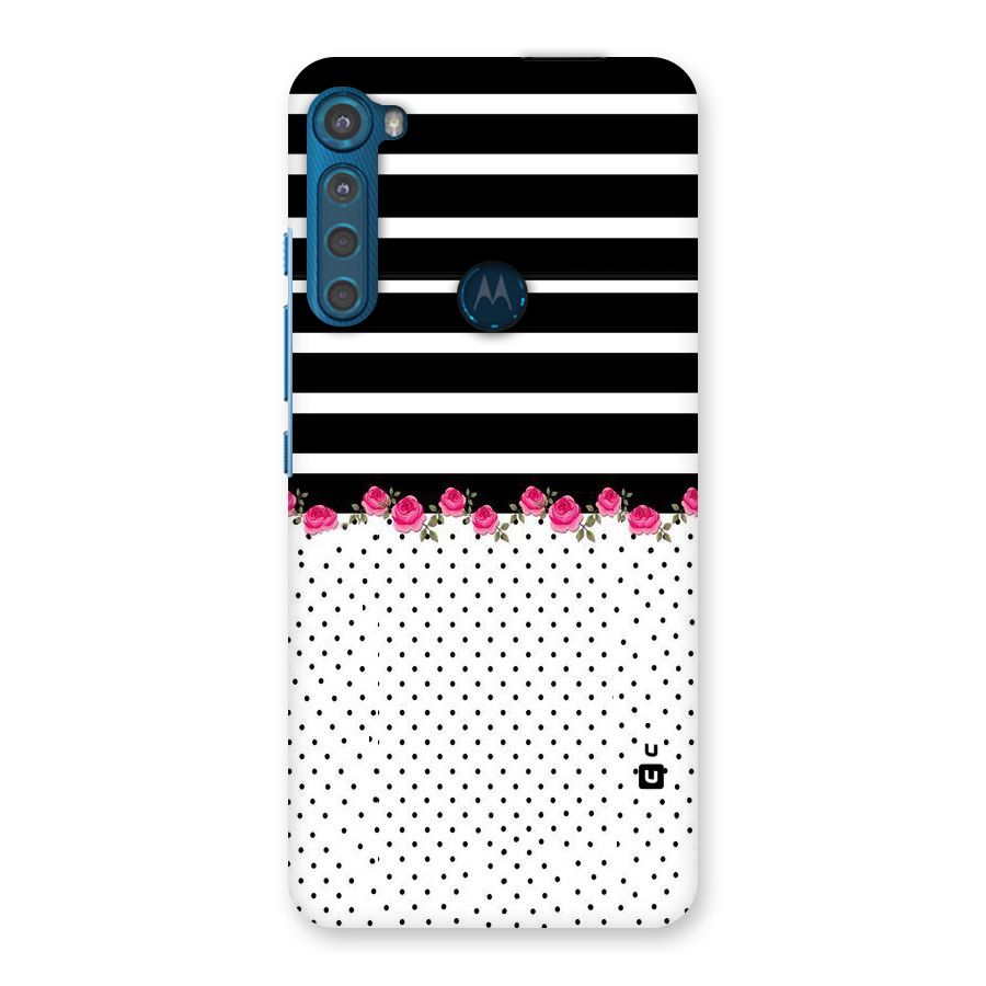 Classic Polka Stripes Back Case for Motorola One Fusion Plus