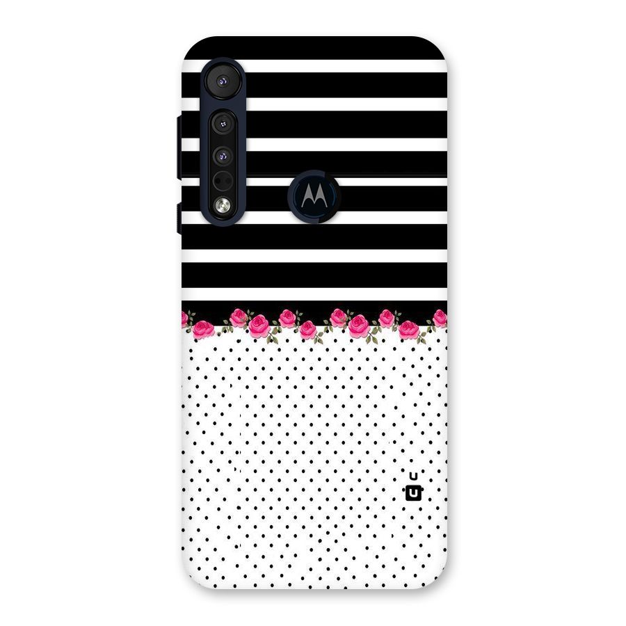 Classic Polka Stripes Back Case for Motorola One Macro