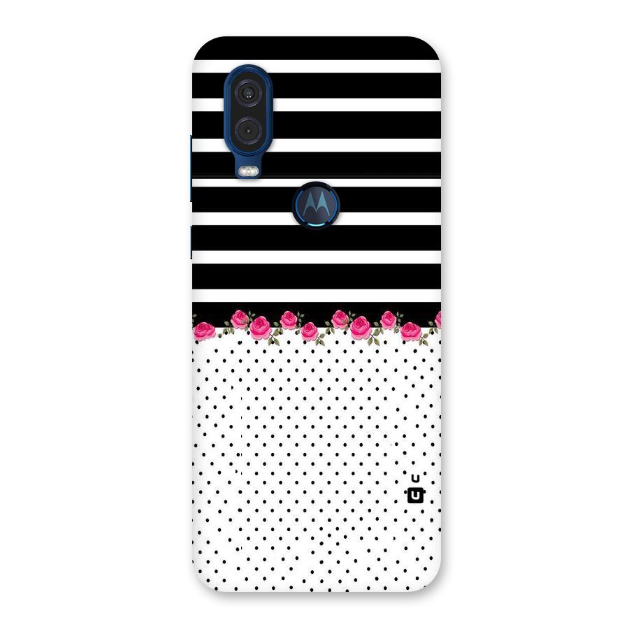Classic Polka Stripes Back Case for Motorola One Vision