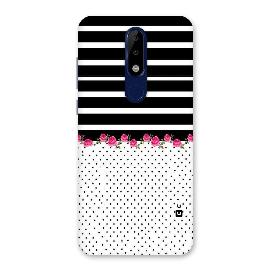 Classic Polka Stripes Back Case for Nokia 5.1 Plus
