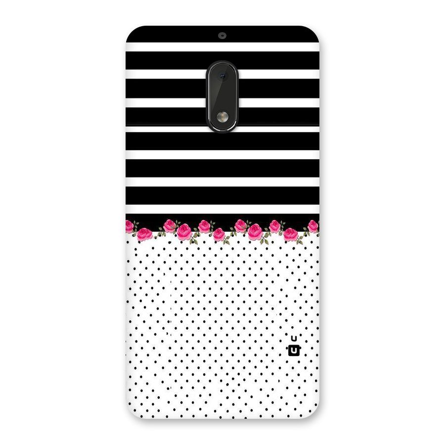 Classic Polka Stripes Back Case for Nokia 6