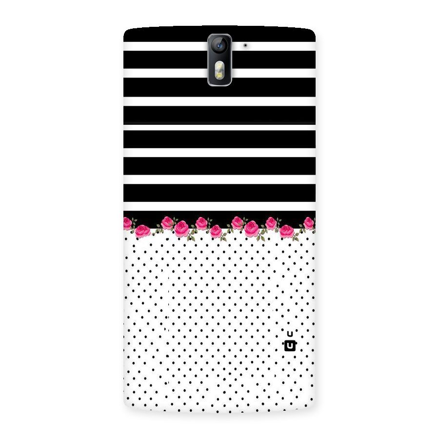 Classic Polka Stripes Back Case for One Plus One