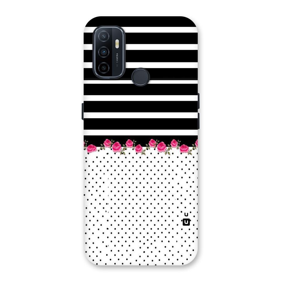Classic Polka Stripes Back Case for Oppo A32
