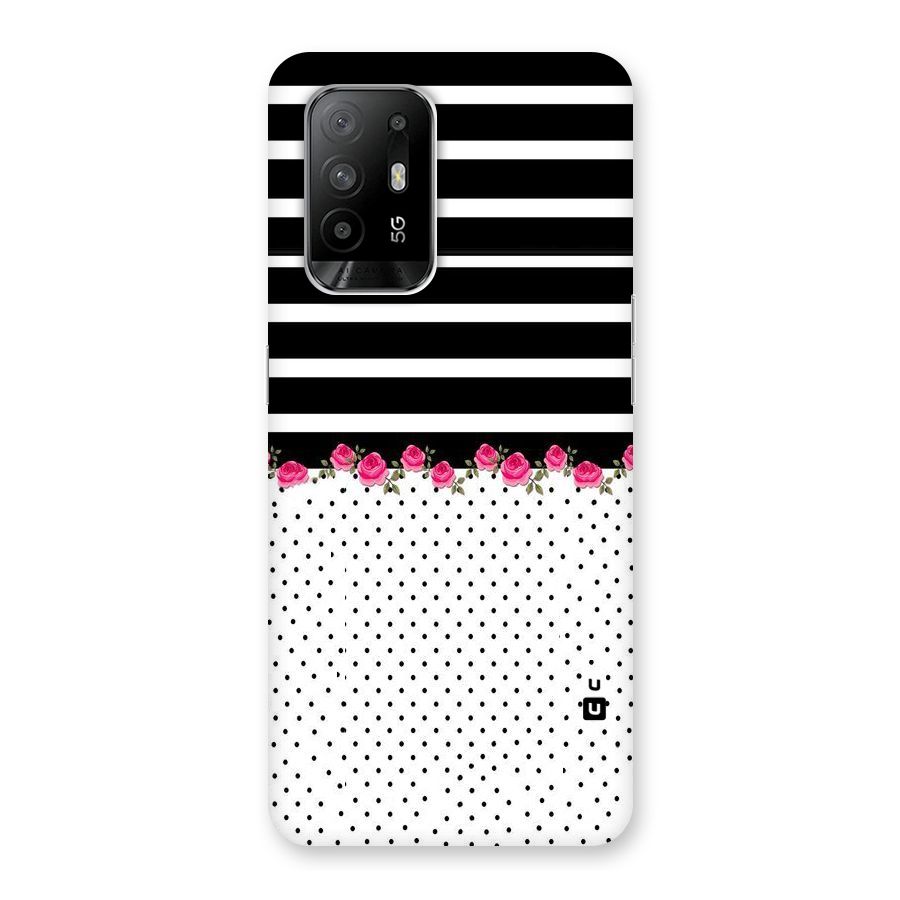 Classic Polka Stripes Back Case for Oppo F19 Pro Plus 5G