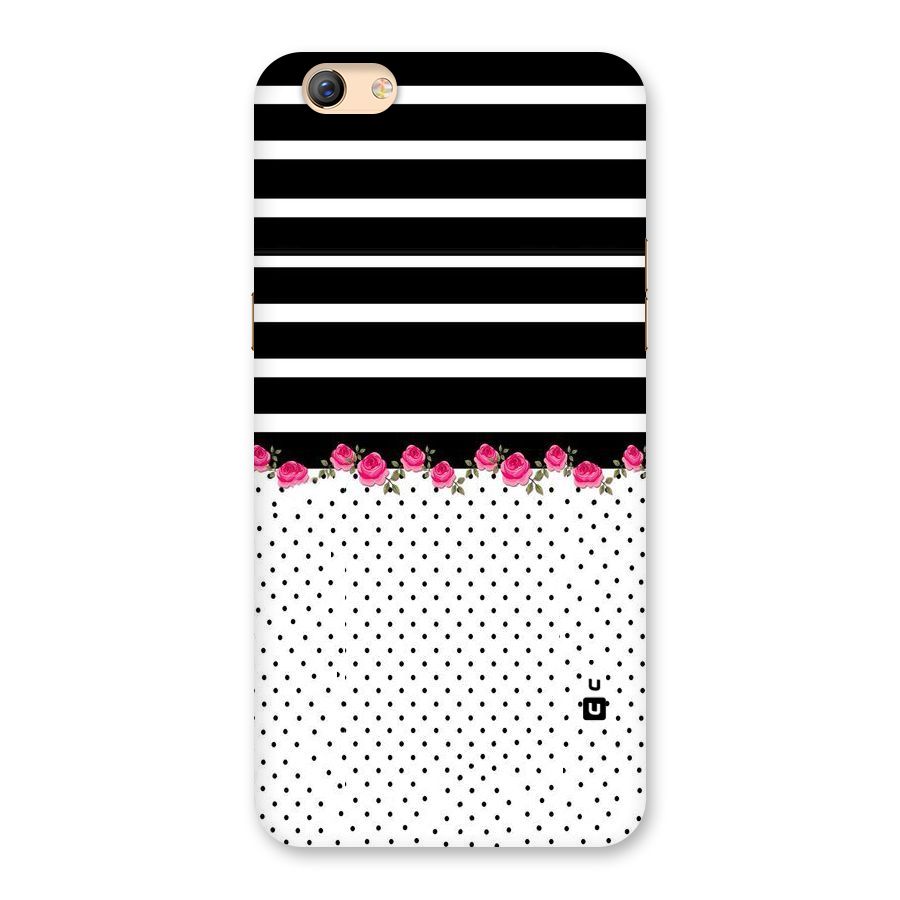 Classic Polka Stripes Back Case for Oppo F3 Plus