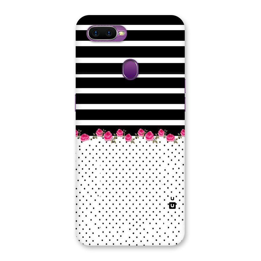 Classic Polka Stripes Back Case for Oppo F9