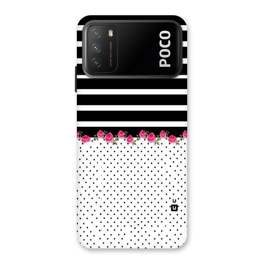 Classic Polka Stripes Back Case for Poco M3