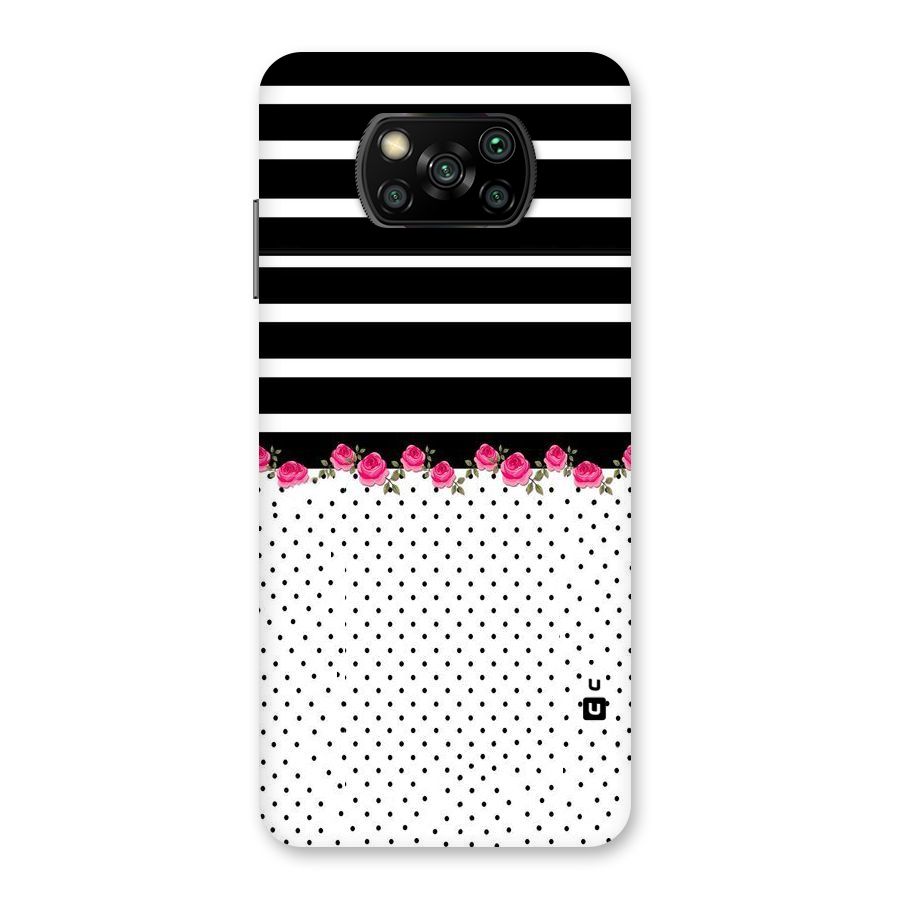 Classic Polka Stripes Back Case for Poco X3
