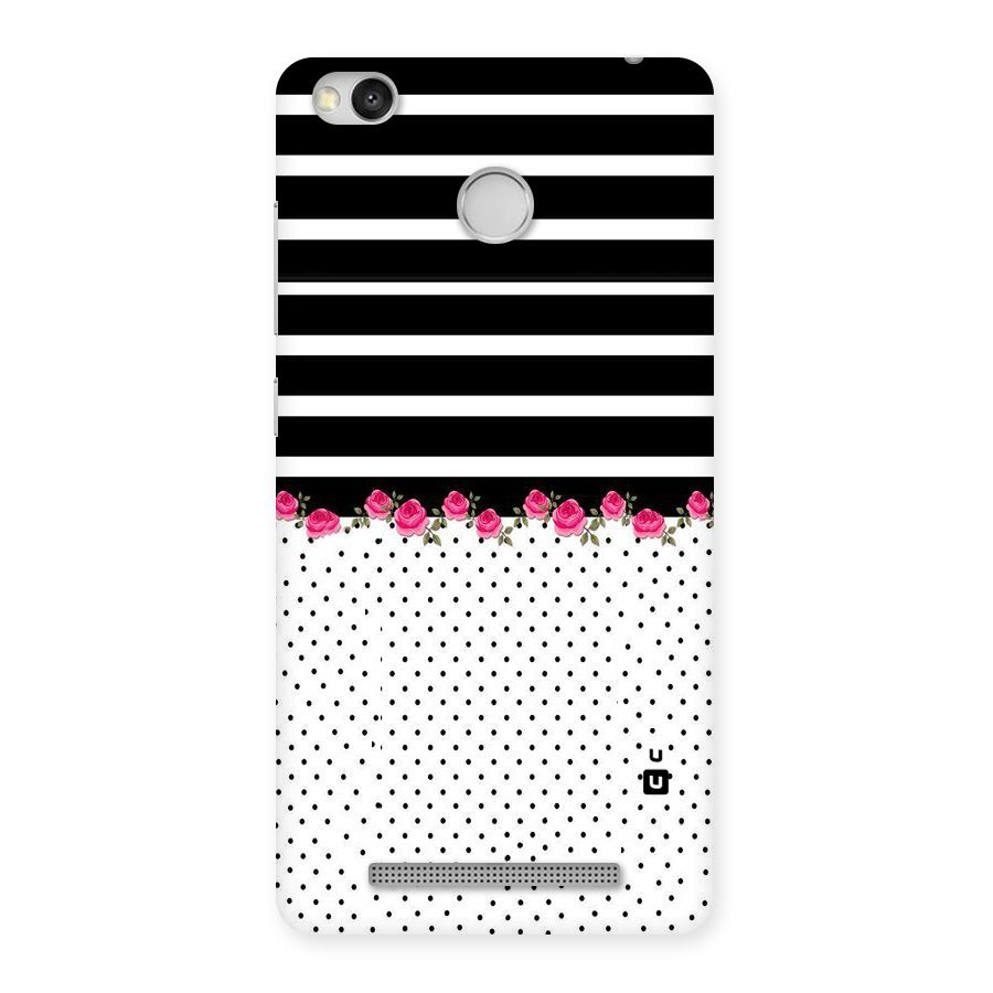 Classic Polka Stripes Back Case for Redmi 3S Prime