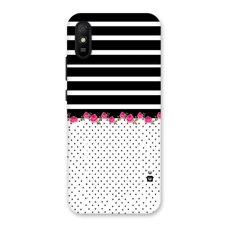 Classic Polka Stripes Back Case for Redmi 9A