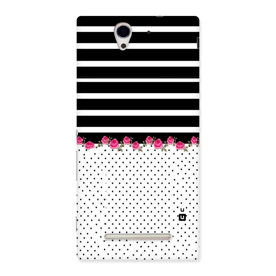 Classic Polka Stripes Back Case for Sony Xperia C3
