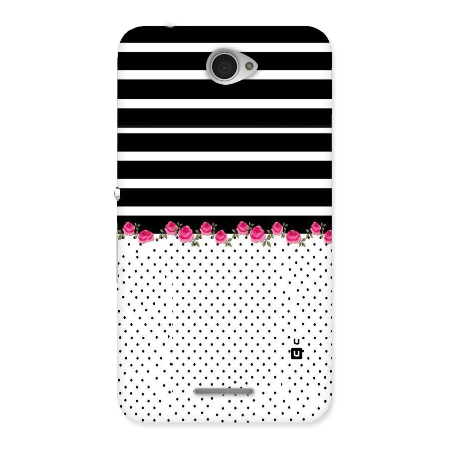 Classic Polka Stripes Back Case for Sony Xperia E4