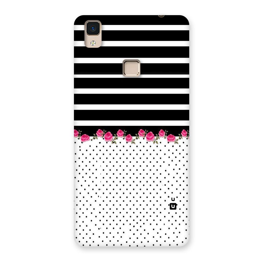 Classic Polka Stripes Back Case for V3 Max