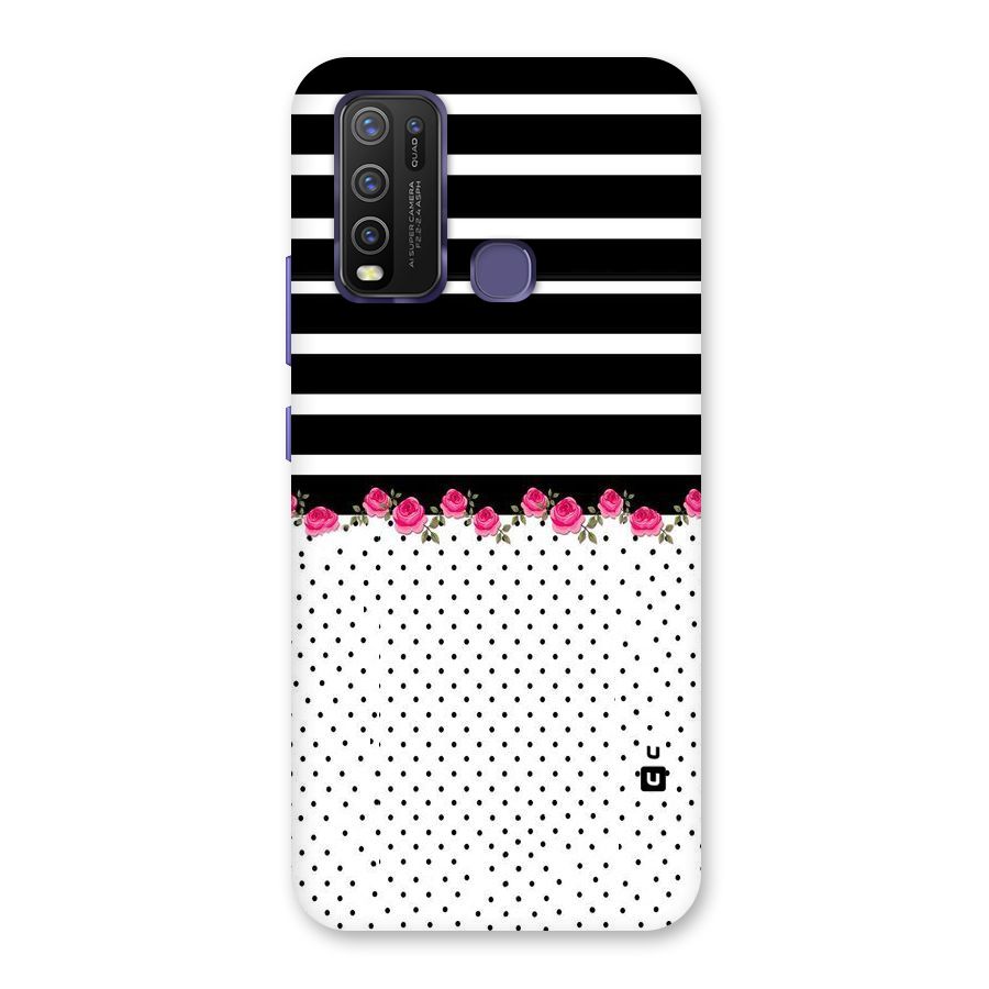 Classic Polka Stripes Back Case for Vivo Y30