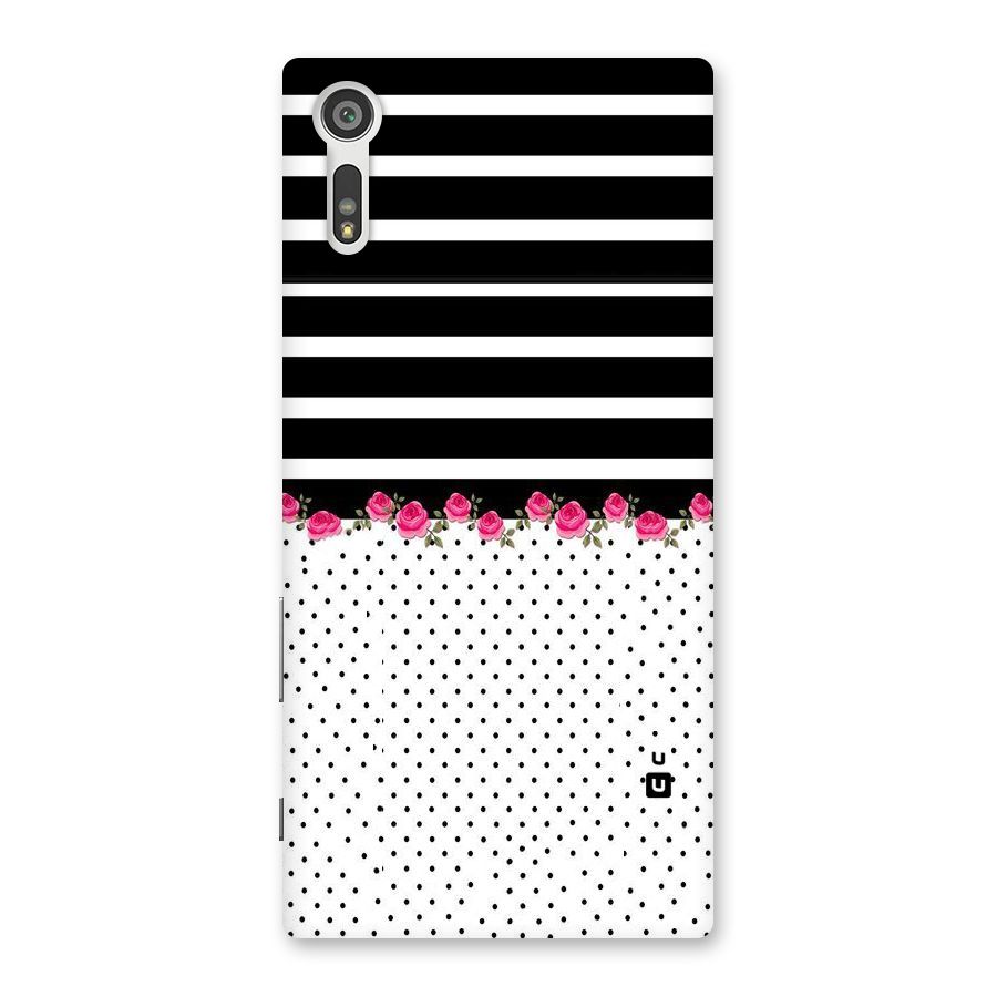 Classic Polka Stripes Back Case for Xperia XZ
