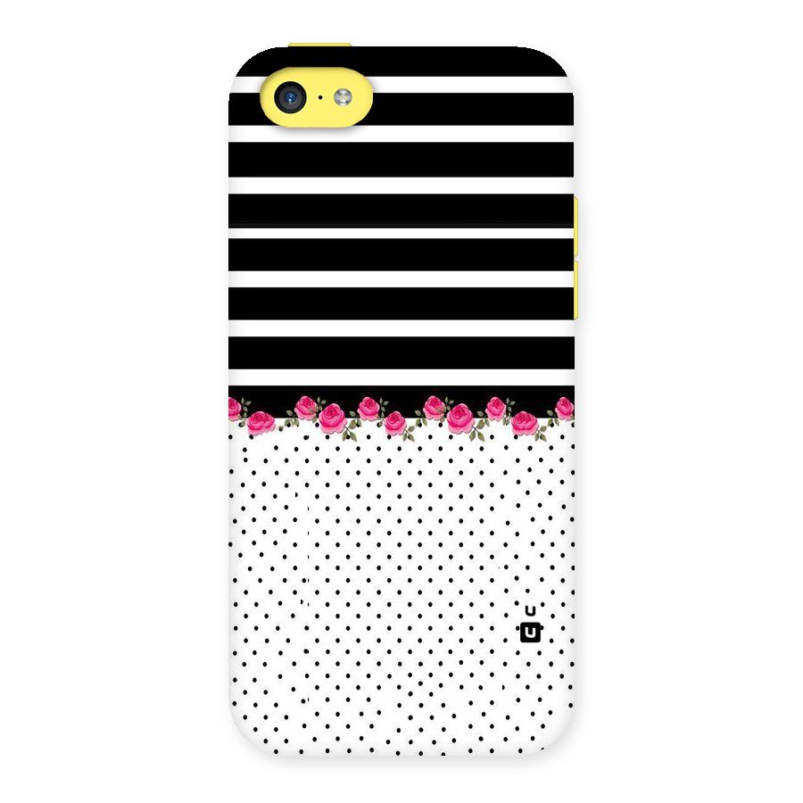 Classic Polka Stripes Back Case for iPhone 5C