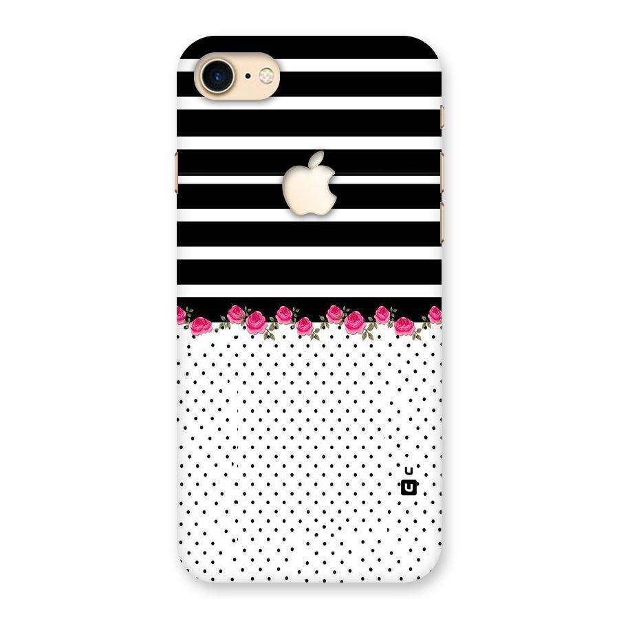 Classic Polka Stripes Back Case for iPhone 7 Apple Cut