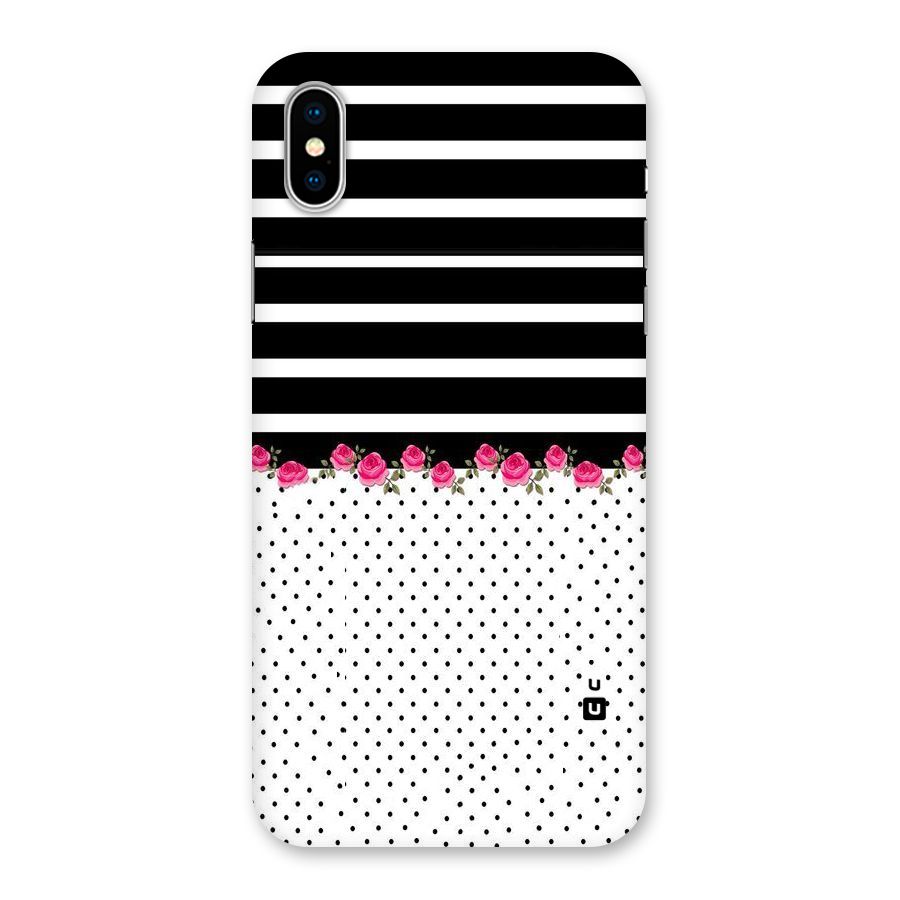 Classic Polka Stripes Back Case for iPhone XS