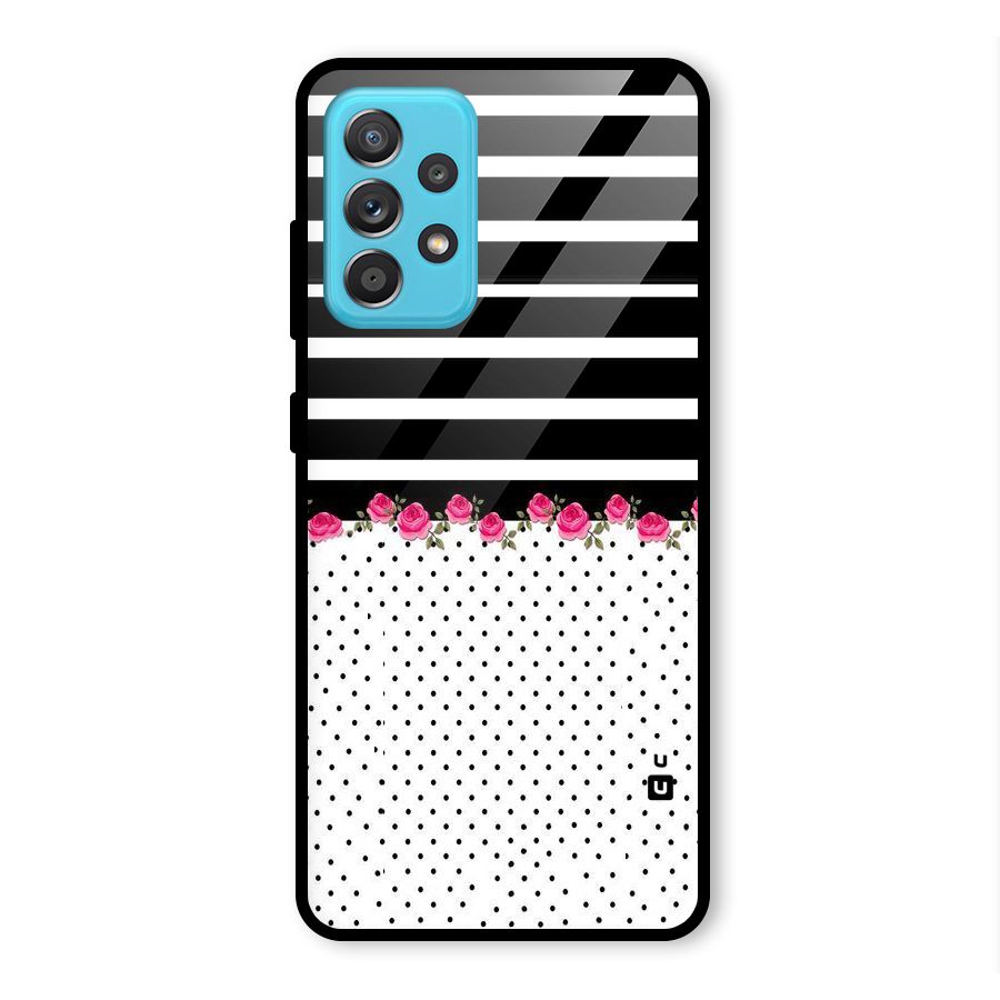 Classic Polka Stripes Glass Back Case for Galaxy A52s 5G