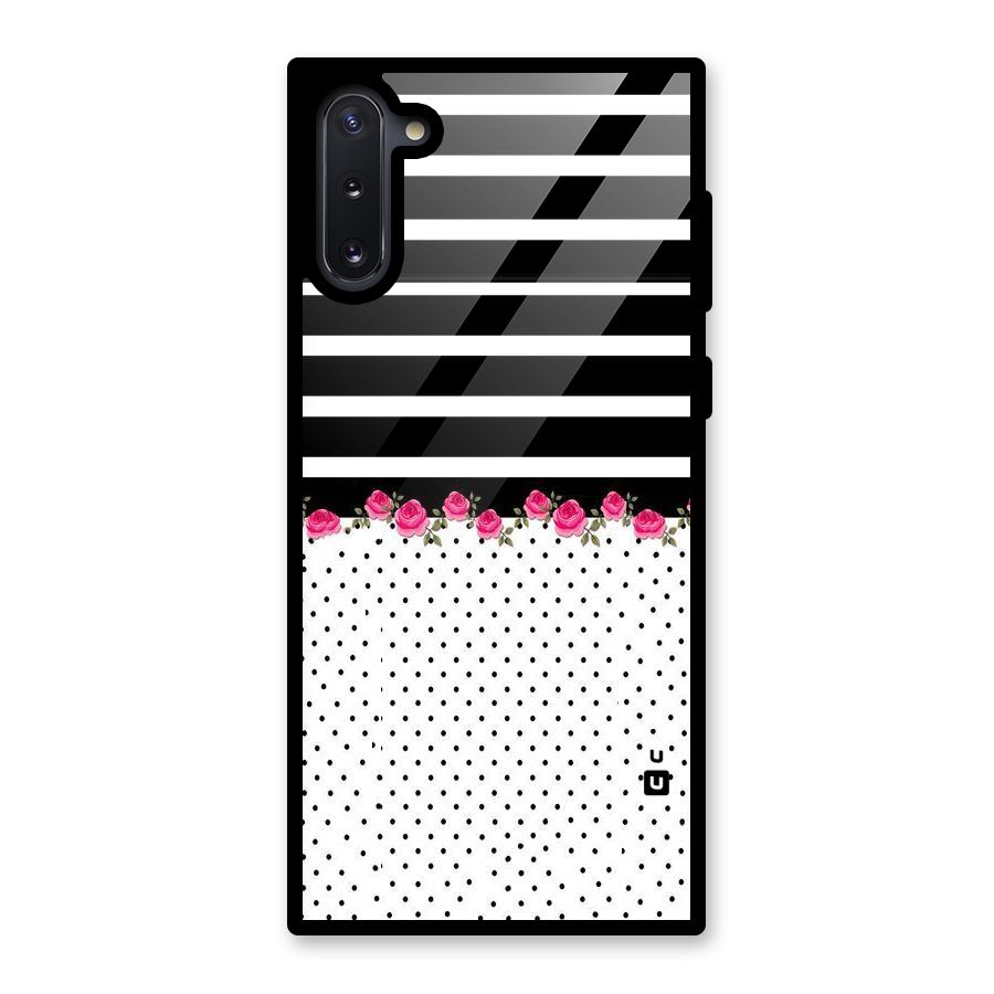 Classic Polka Stripes Glass Back Case for Galaxy Note 10