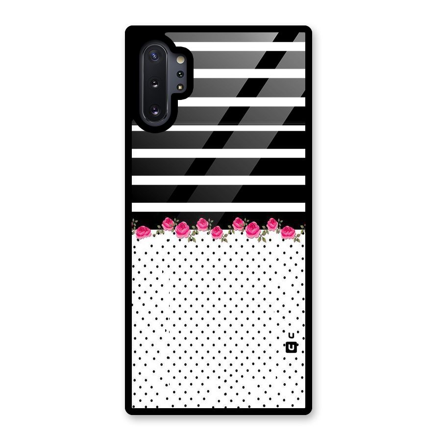 Classic Polka Stripes Glass Back Case for Galaxy Note 10 Plus
