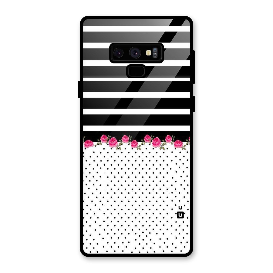 Classic Polka Stripes Glass Back Case for Galaxy Note 9
