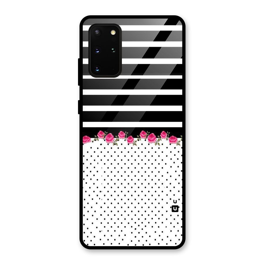 Classic Polka Stripes Glass Back Case for Galaxy S20 Plus