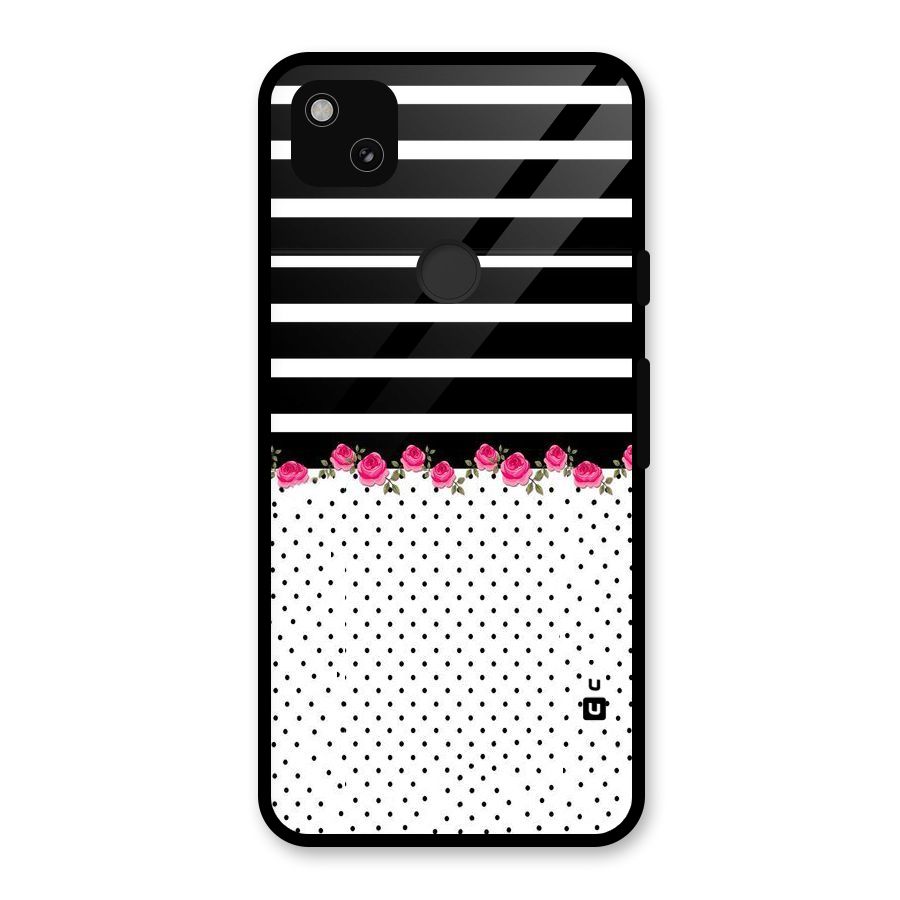 Classic Polka Stripes Glass Back Case for Google Pixel 4a