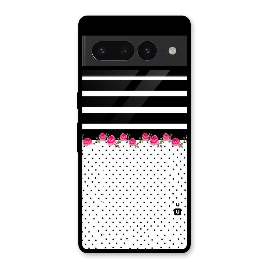 Classic Polka Stripes Glass Back Case for Google Pixel 7 Pro