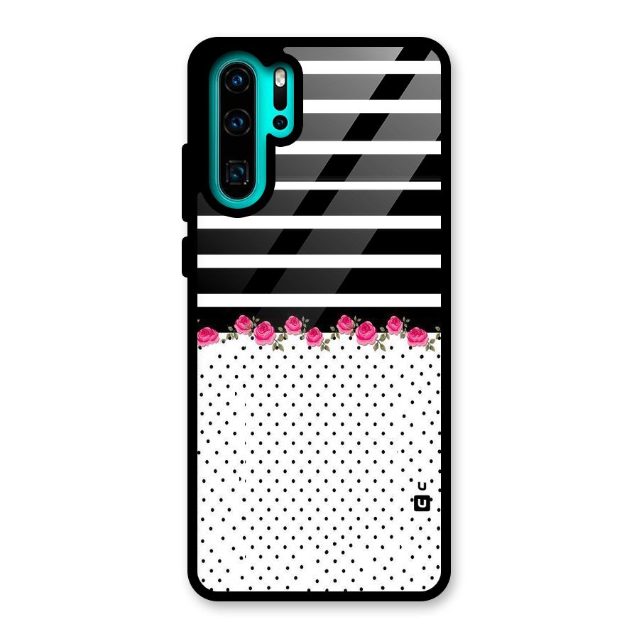 Classic Polka Stripes Glass Back Case for Huawei P30 Pro