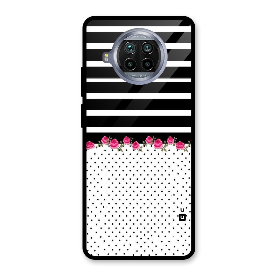 Classic Polka Stripes Glass Back Case for Mi 10i
