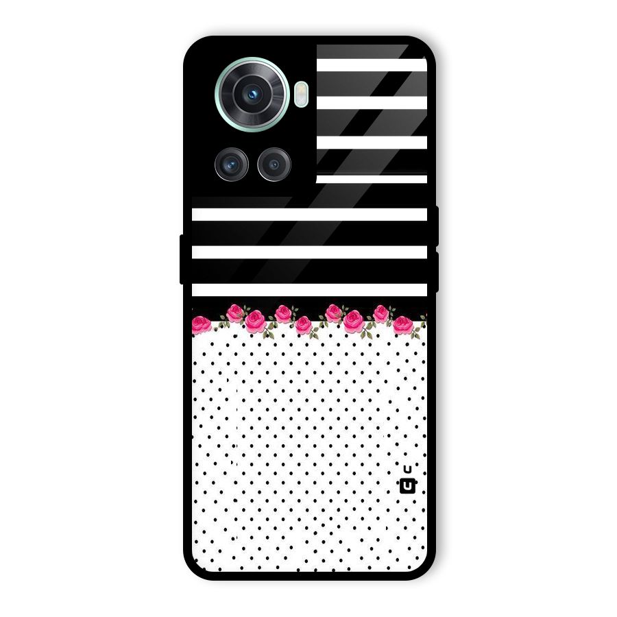 Classic Polka Stripes Glass Back Case for OnePlus 10R