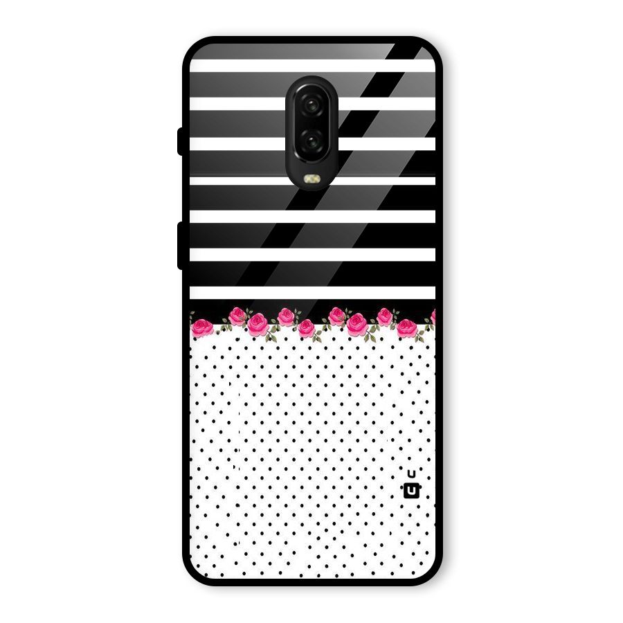 Classic Polka Stripes Glass Back Case for OnePlus 6T