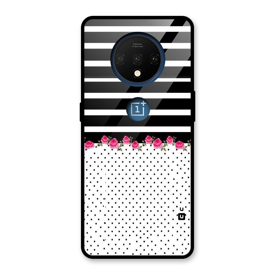 Classic Polka Stripes Glass Back Case for OnePlus 7T