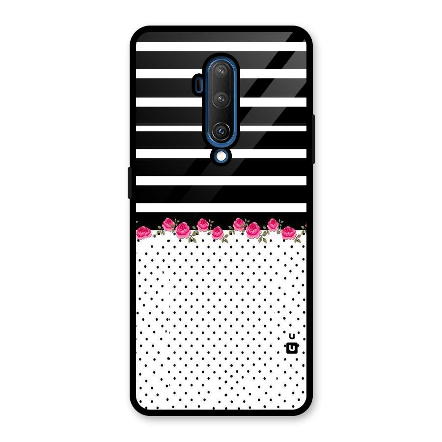 Classic Polka Stripes Glass Back Case for OnePlus 7T Pro