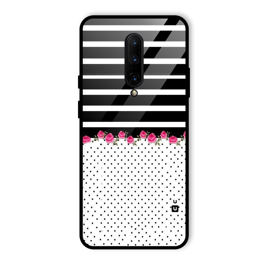 Classic Polka Stripes Glass Back Case for OnePlus 7 Pro