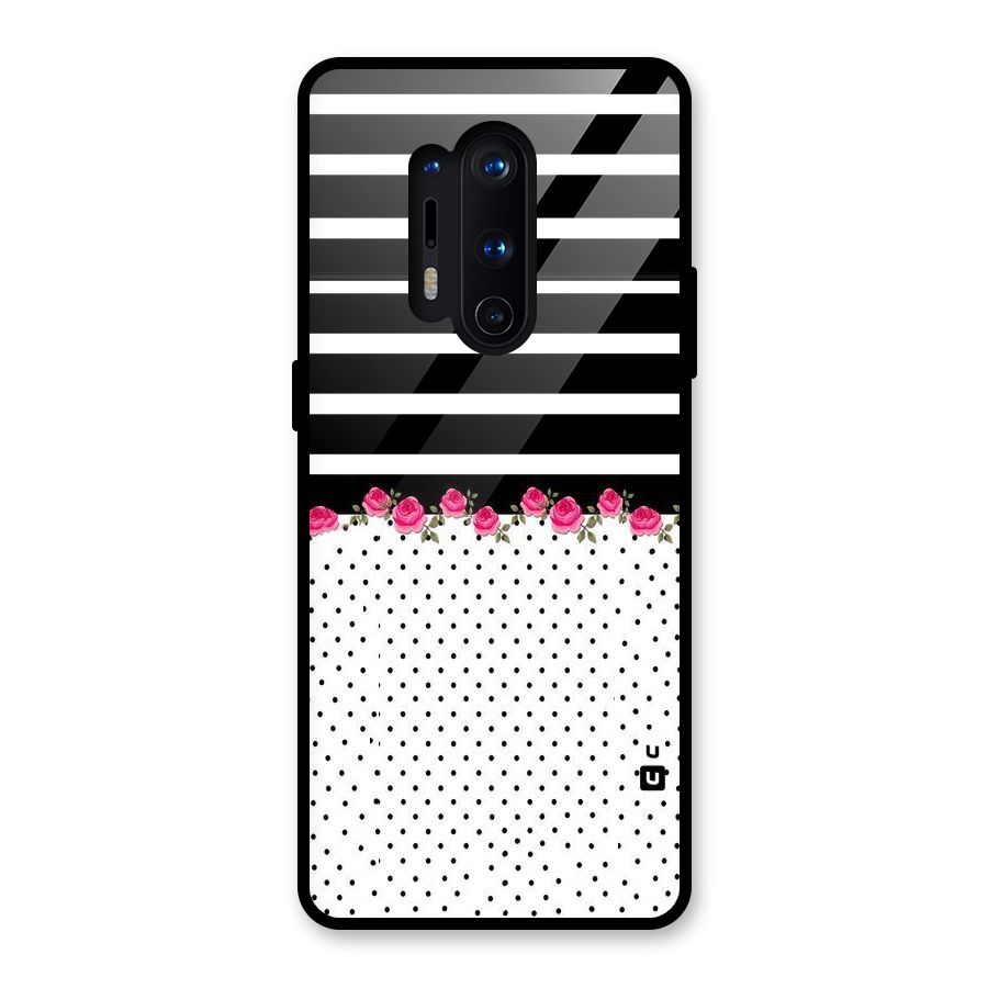 Classic Polka Stripes Glass Back Case for OnePlus 8 Pro