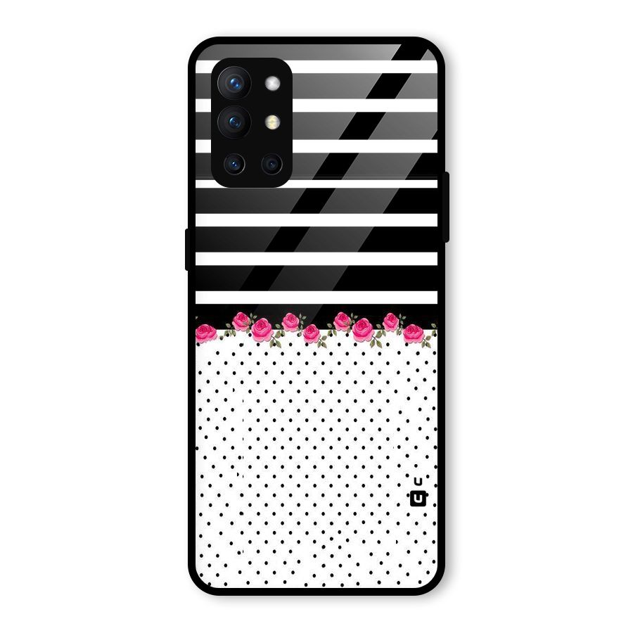 Classic Polka Stripes Glass Back Case for OnePlus 9R