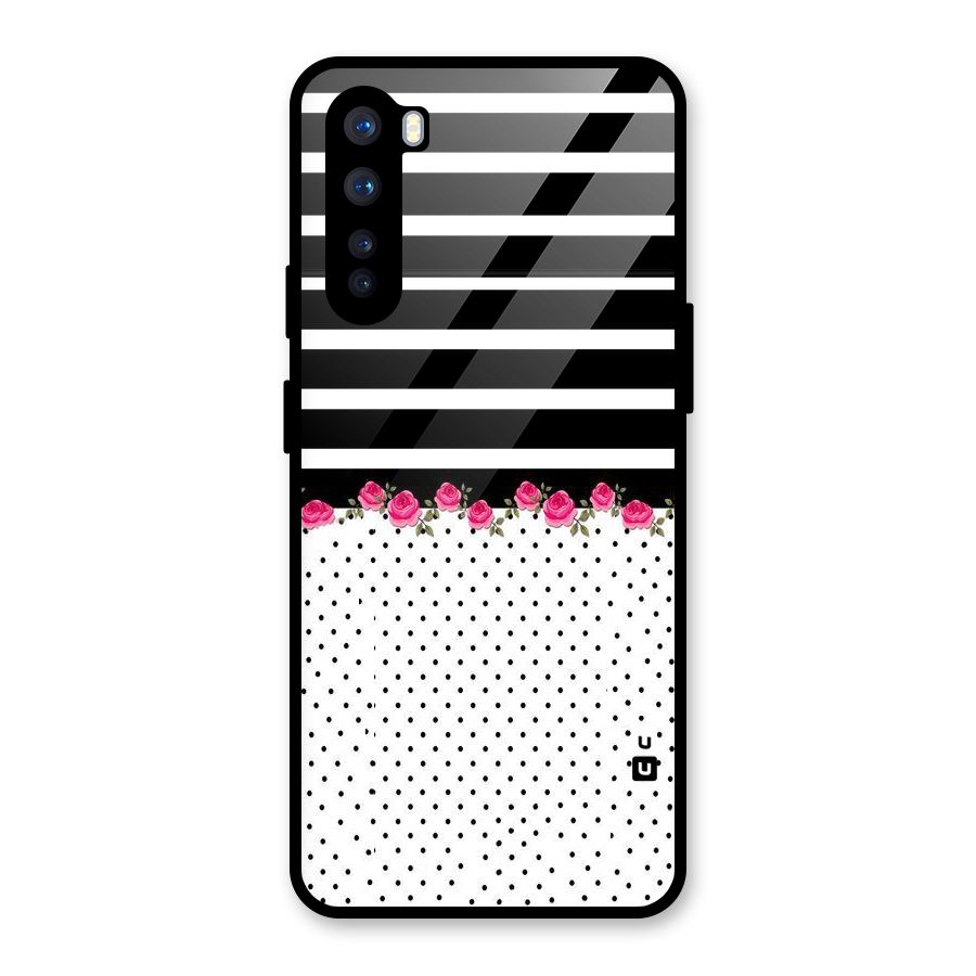Classic Polka Stripes Glass Back Case for OnePlus Nord
