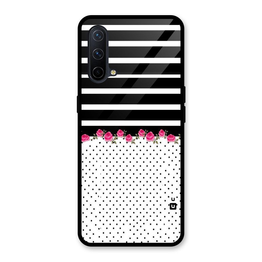Classic Polka Stripes Glass Back Case for OnePlus Nord CE 5G