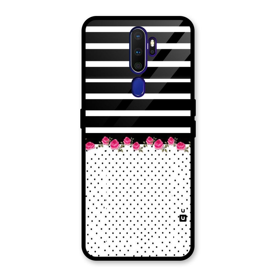 Classic Polka Stripes Glass Back Case for Oppo A9 (2020)