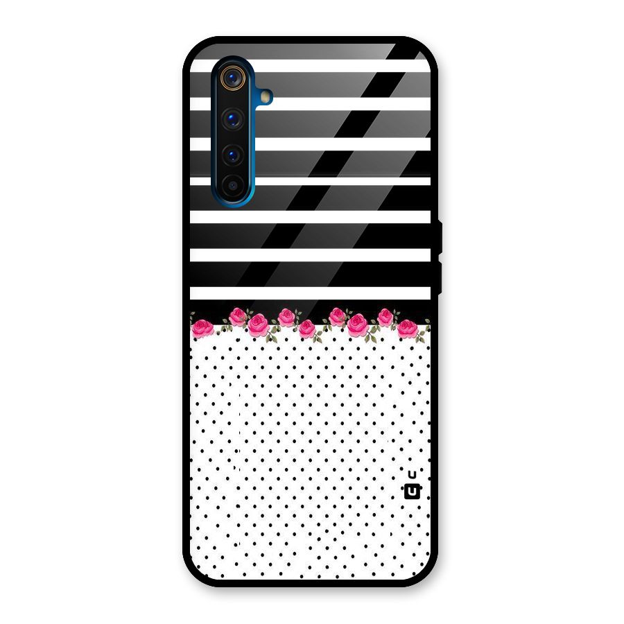 Classic Polka Stripes Glass Back Case for Realme 6 Pro