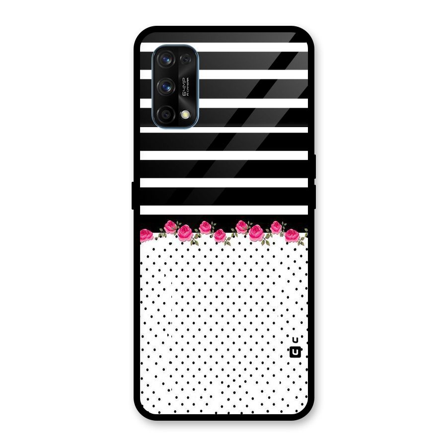 Classic Polka Stripes Glass Back Case for Realme 7 Pro
