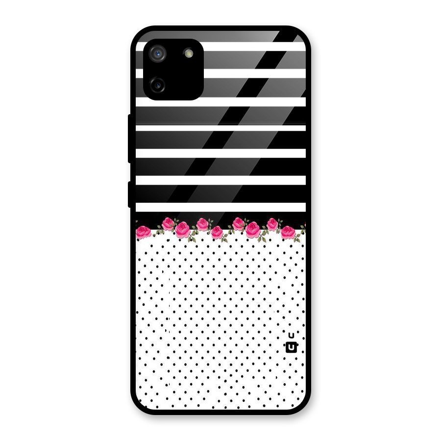 Classic Polka Stripes Glass Back Case for Realme C11